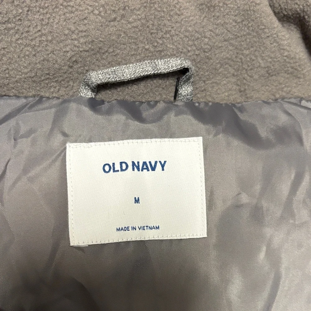 Old Navy Charcoal Puffer Vest - Picture 2 of 5